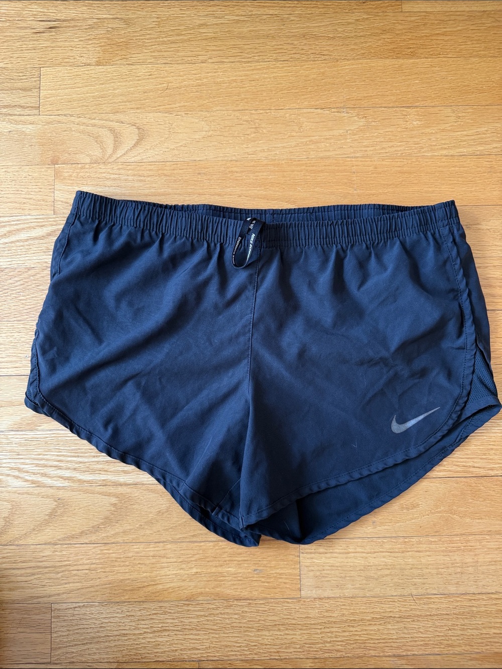 Nike Women's Black Athletic Running Shorts With Zipper Pocket